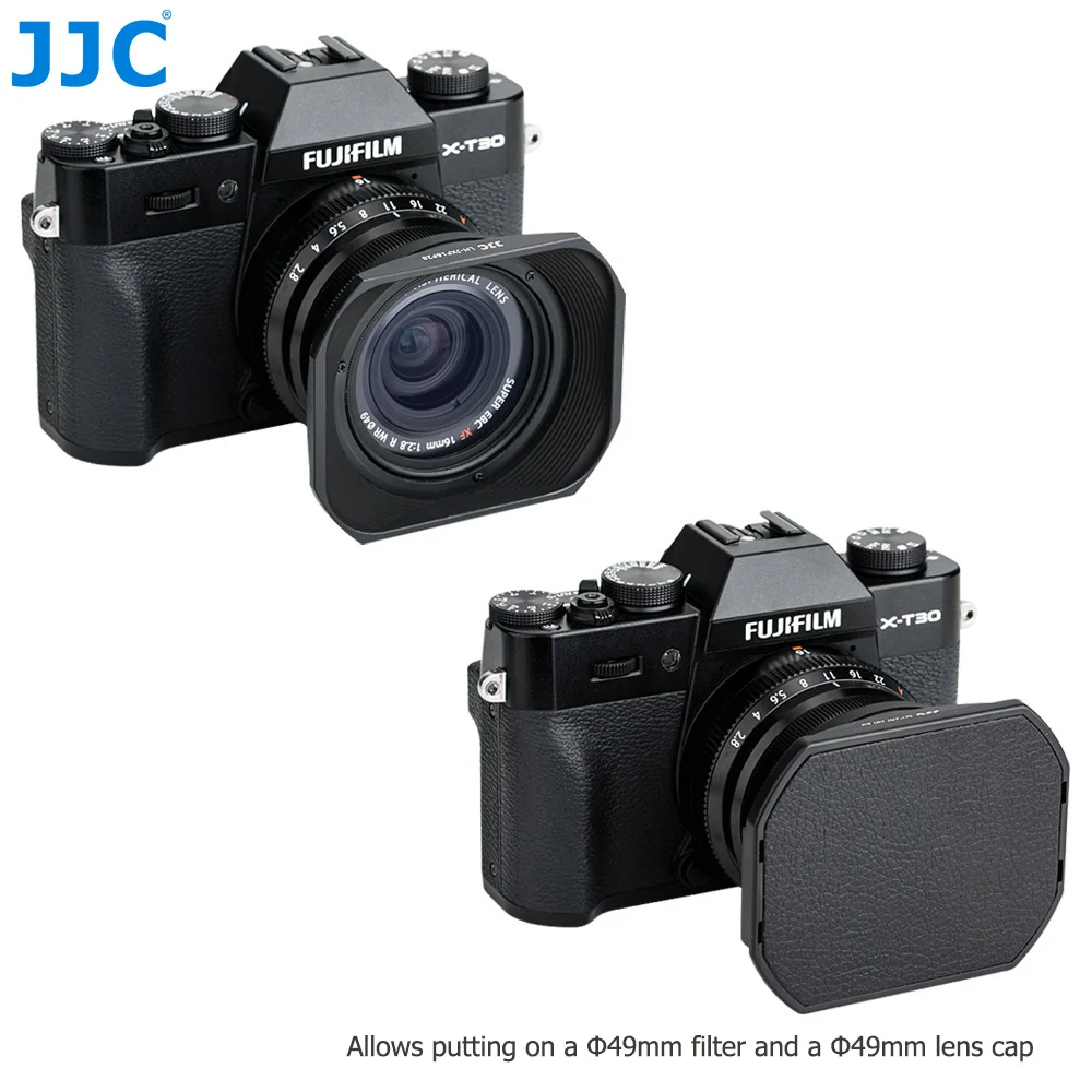 JJC LH-JXF16F28 черная байонетная бленда объектива с крышкой капота для FUJIFILM XF 16 мм f/2,8 R WR объектив протектор может поставить на ф49мм фильтр