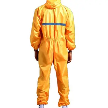 

Yellow Protective Safety Work Chemical Protective Clothing Dust-Proof Chemical Pesticide Spray Coating Coveralls Outdoor Clothes