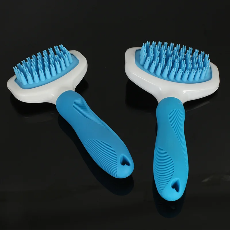 Free Shipping Pet Dog Cat Products Airbag Message Clean Beauty Bath Comb Brush Goods - Цвет: Blue