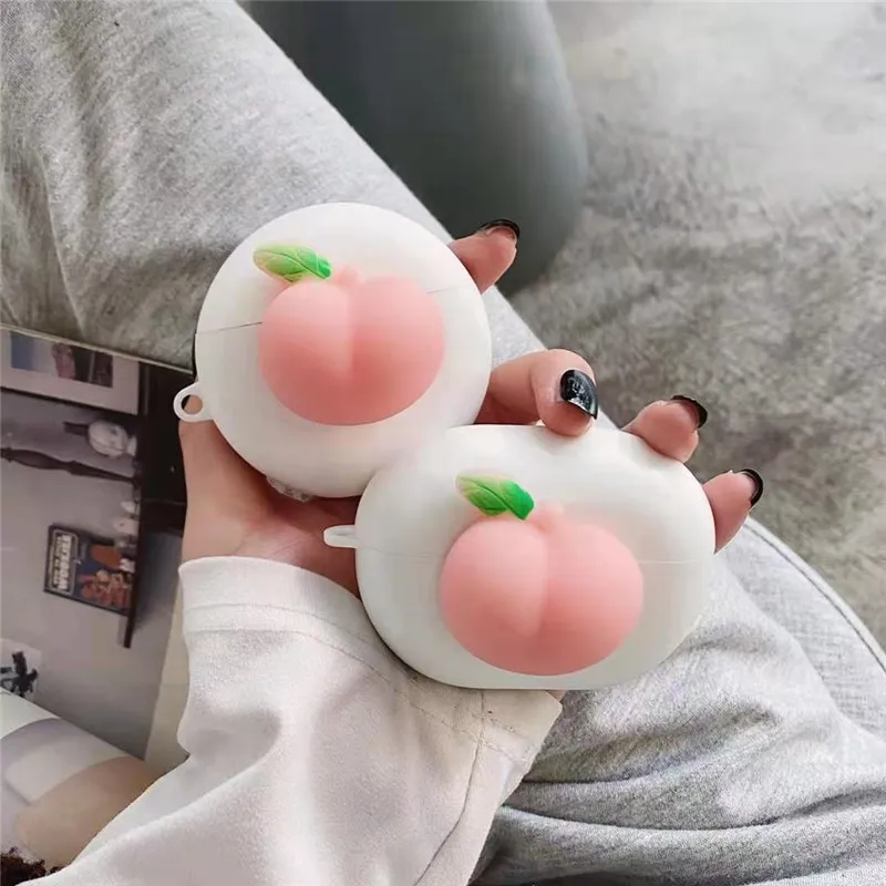 

Silicone Cover Case For freebuds3/pro4 series protector Earphone Accessories Skin Bags Cute Girl Headset Cute Reduce Stress Box