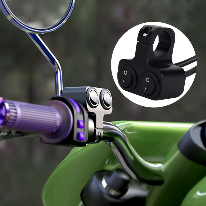 Universal Motorcycle Handlebar Flameout Switch Button 12V 7/8" 23mm(22mm) for Motorcycle Handlebar Dual Button Switch