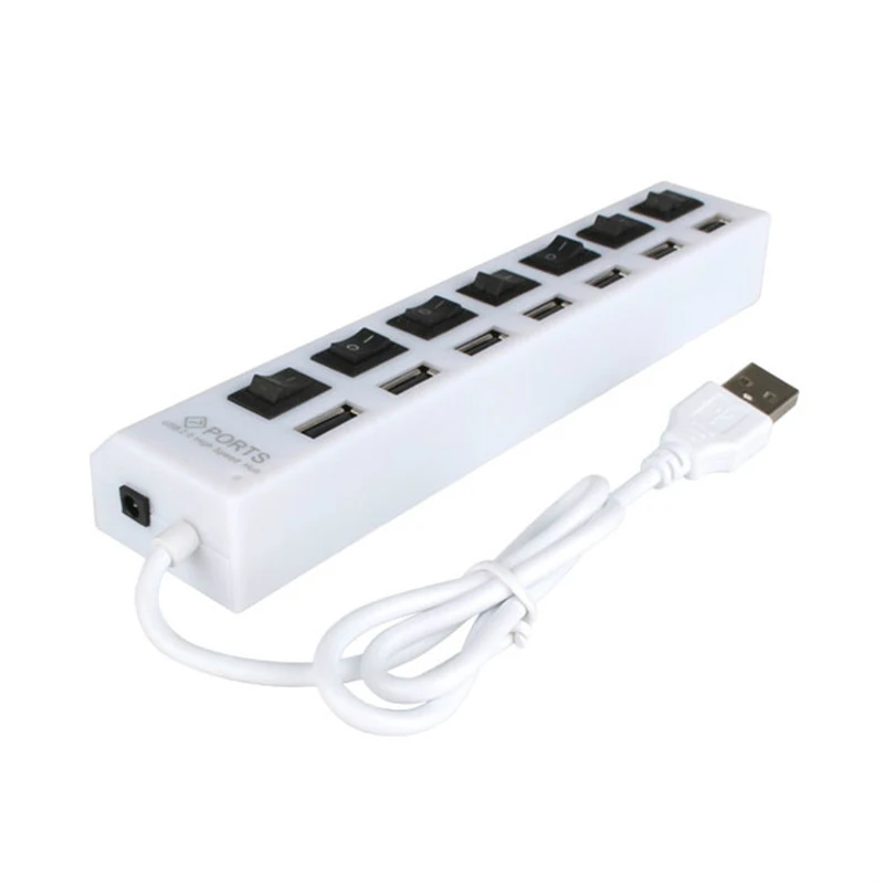 Высокоскоростной USB разветвитель 7 портов 2 0 Мбит/с|Зарядные устройства| |