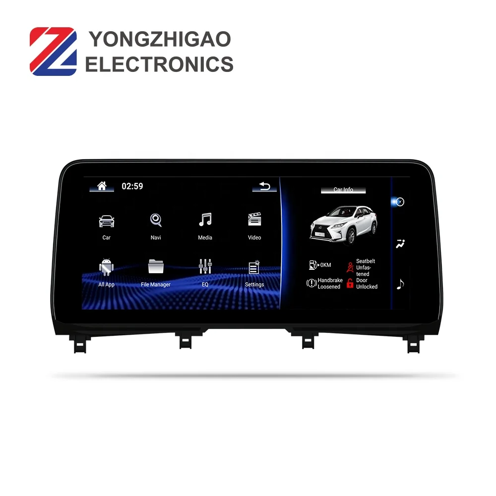 YZG 12 3 дюймов 8 Core Android 9 0 Carplay мультимедийный плеер GPS Радио IPS обновление Навигация