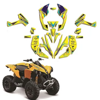 

ATV Full Team Decals Stickers Graphic DECO Kit For Cam Am CAM-AM Renegade 500 800R 800X 800 X R 1000