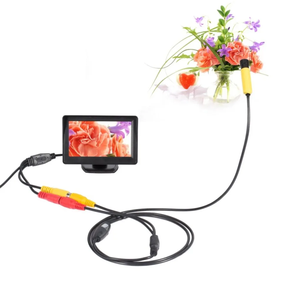 

Mini Waterproof Endoscope 10mm Inspection Hard Cable Camera and TFT Color Monitor HD Endoscope For Android Phone PC