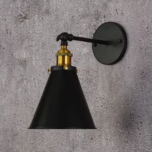 Restaurando maneras antiguas la lámpara de pared negra se puede ajustar arriba y abajo la lámpara de pared personalidad sección individual brazo corto
