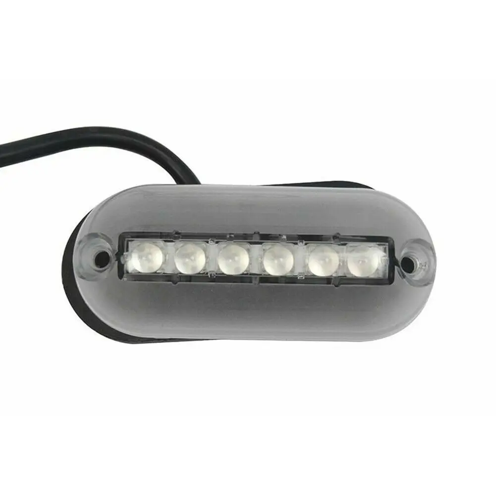 1pc 12V 3W Blue 6 LED Fishing Light Underwater Marine Boat Tailight Night Lamps