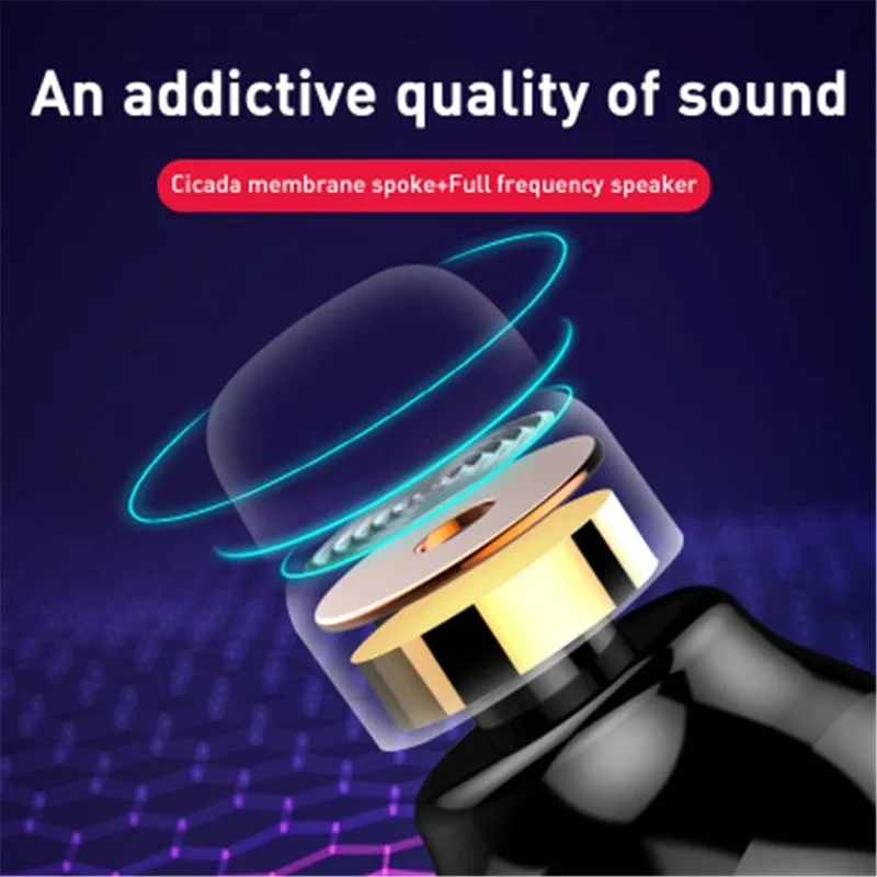 V7 TWS 5 0 Bluetooth Wireless Earphone Touch Bluetooth Headphone Sport Waterproof 3D Sport Headset LED Display Charging Box