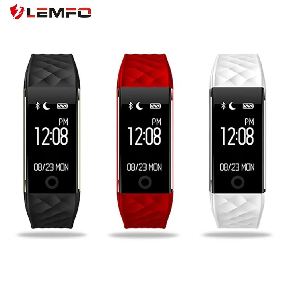LEMFO S2 0,96 дюймов OLED экран умный Браслет пульсометр входящий вызов напоминание умный Браслет для здоровья