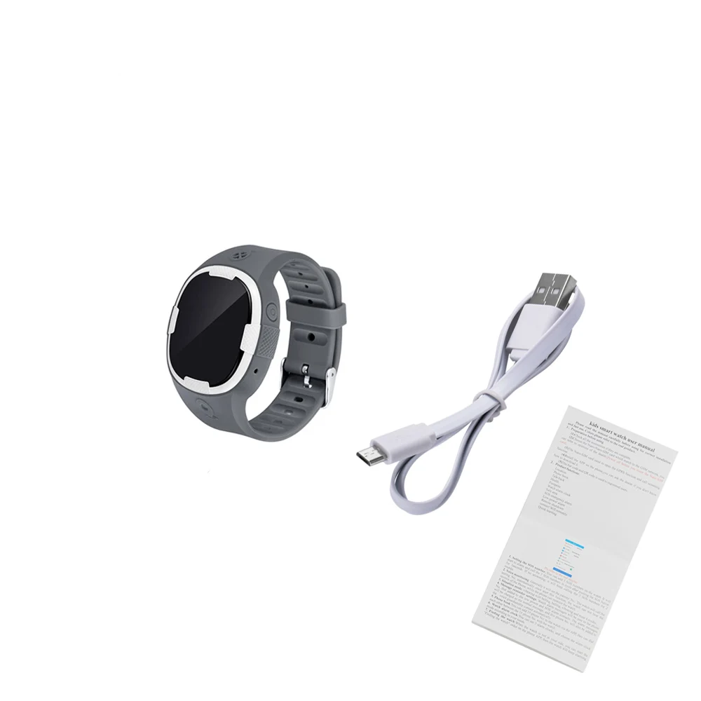 No box(Gray) Gps детские часы с системой слежения GPT18 водонепроницаемый gps браслет для отслеживания устройств наручные часы ошейник Двухсторонняя связь устройство слежения - Цвет: No box(Gray)