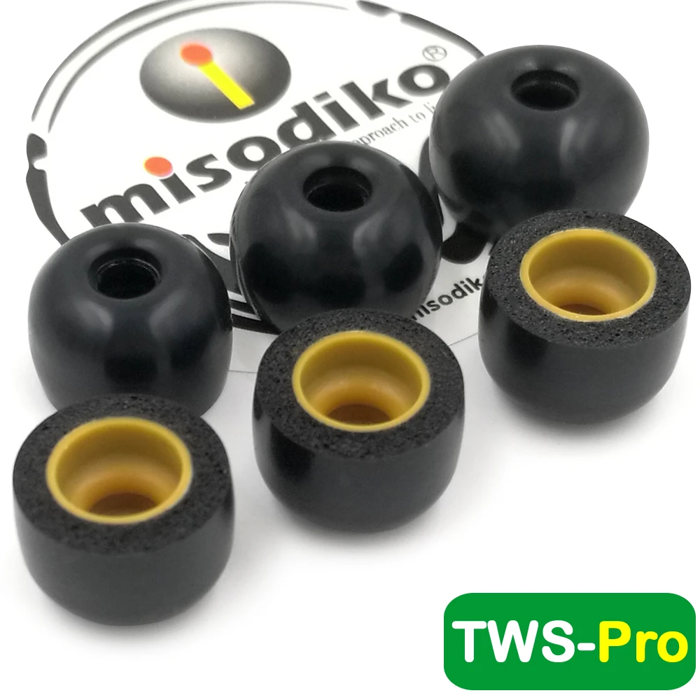 

misodiko TWS-Pro Memory Foam Ear Buds Tips for Sennheiser Momentum True Wireless Earbuds, Creative Outlier Air, Xiaomi AirDots