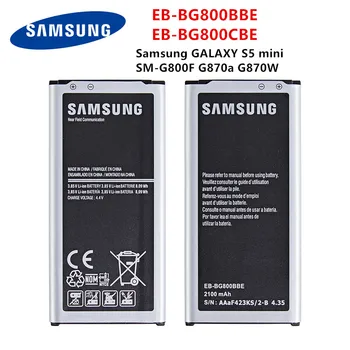 SAMSUNG-EB-BG800BBE original de EB-BG800CBE, batería de 2100mAh, para Samsung GALAXY S5 mini S5MINI SM-G800F G870A G870W