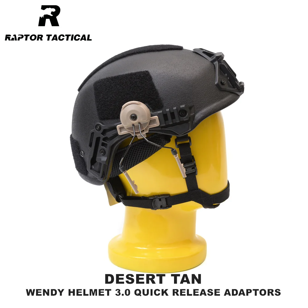 Raptor Quick Release Headset Adapter For Peltor Comtac Headset Team Wendy EXFIL SL 2.0 And 3.0 Tactical Helmet Rail BK/DE/FG/OD