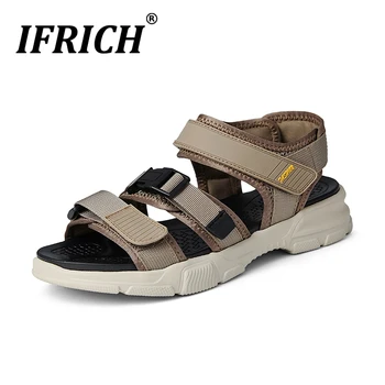 

2020 Popular Men Leisure Sandals Black Man Outdoor Beach Sneakers Designer Flat Sandals For Men Rubber Sole Beach Sandals Male