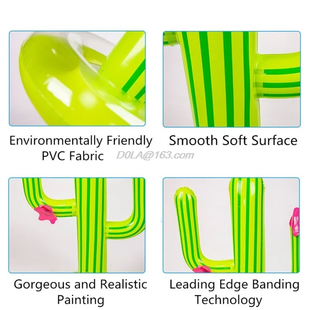 5 PCS Inflatable Cactus Ring Toss Game Inflatable Toss Game Pool Toys Luau Party Supplies Indoor Outdoor Game for Kids Adults Su 5