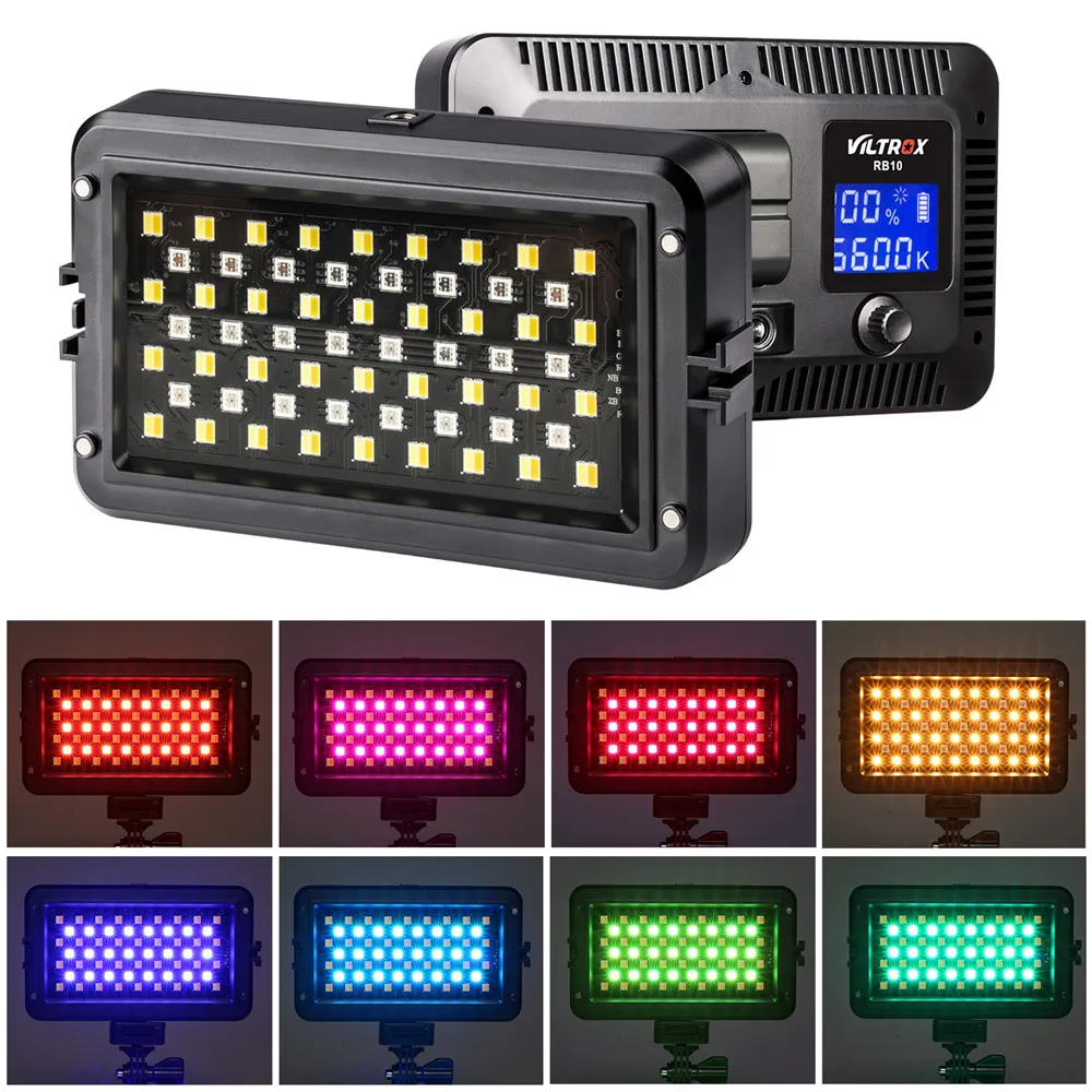  Viltrox RB10 LED Video Light Full Colors Dimmable RGB Lighting Fill Light battery+charger for DSLR  - 33026500774