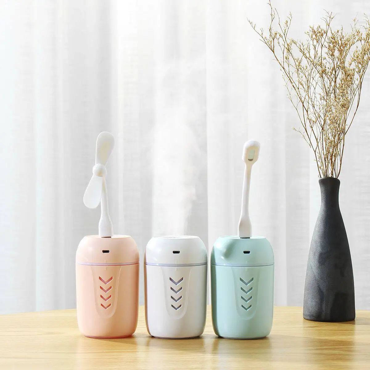 Warmtoo 200 мл 3 в 1 увлажнитель для воздуха с разъемом Micro USB вентилятор увлажнитель воздуха с ночник светодиодный Паровая сауна для лица увлажнитель воздуха высокого качества