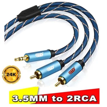 

3.5mm Female to 2RCA Male AUX Splitters 2RCA to 3.5 Jack Audio Extension Stereo Audio Cable for Phone Tablet Speaker Smartphones