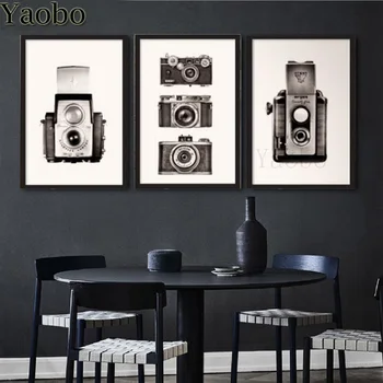 

3 Panel Diamond Painting Retro camera Diy Full Square Round Drill Diamond Embroidery Modular Pictures Mosaic Needlework Decor