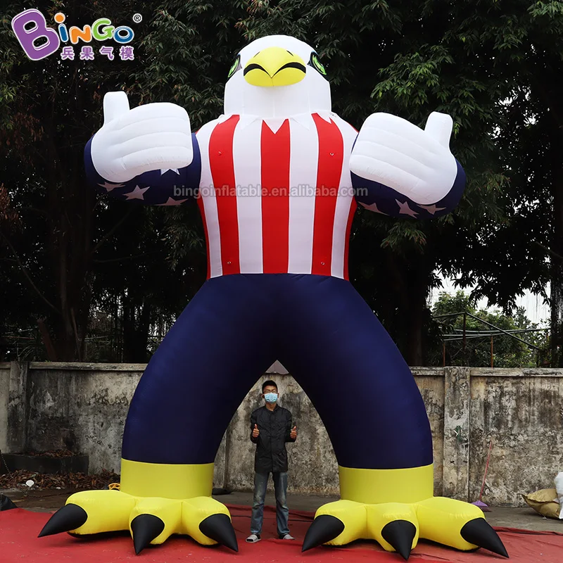 Customized 6m Height Giant Inflatable Eagle Cartoon / 20 Feet Large
