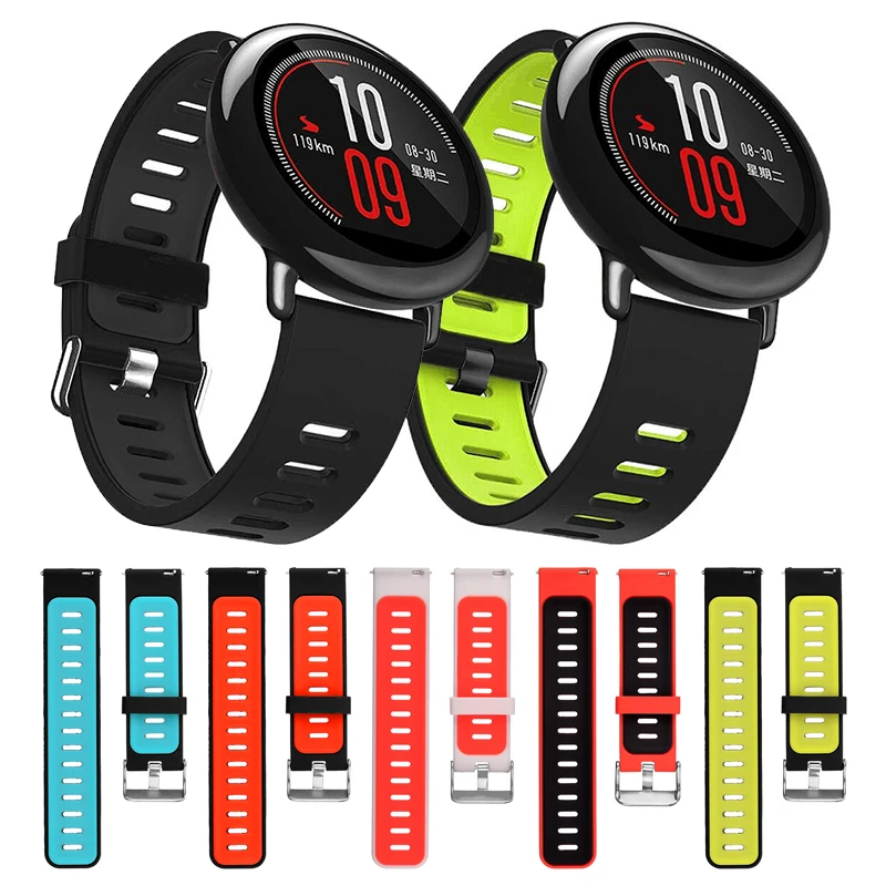 Dual-Color Silicone Sport Strap Replacement Band