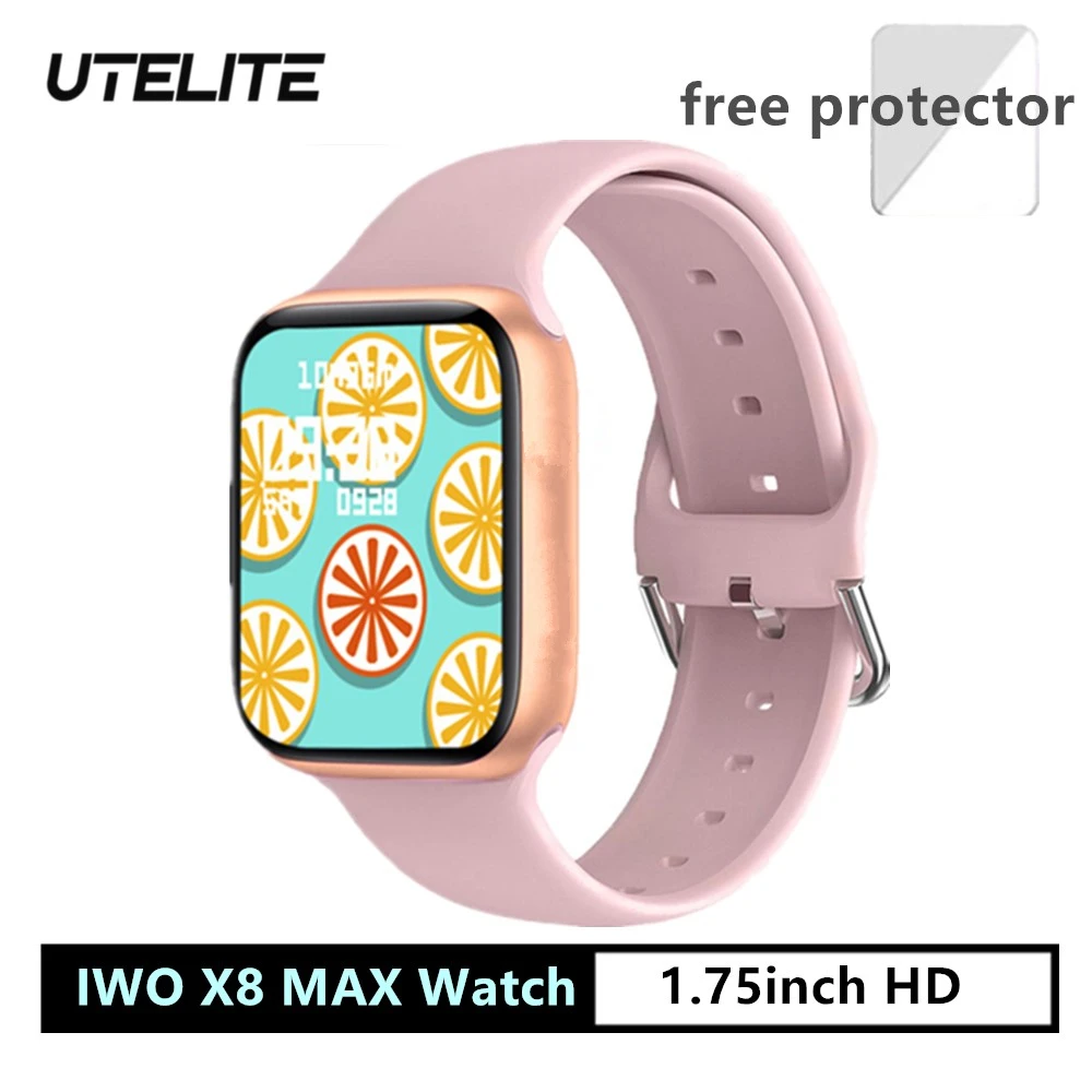 UTELITE IWO 13 X8 Max Смарт-часы Smartatch 1 75 дюймов HD экран 44 мм Мужские часы с температурой
