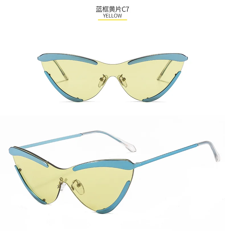 Autumn and winter sunglasses Europe and the United States modern retro satin cat eyes men and women street shooting sun glasses