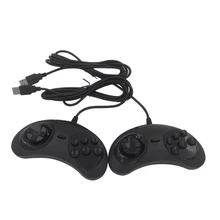 USB Gamepad Controller di Gioco 6 Bottoni per SEGA USB Gaming Joystick Supporto per PC MAC Mega Drive Periferiche E Controller Per Videogiochi