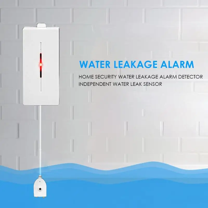Домашняя сигнализация датчик утечки воды детектор независимый датчик утечки воды обнаружения потока оповещения переполнения охранной
