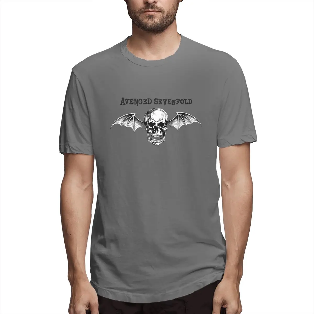 NOISYDESIGNS High-quality Men T-shirts Wholesale Cotton Avenged Sevenfold Printing Boys Black Summer Tee Tops Plus Size Shirt