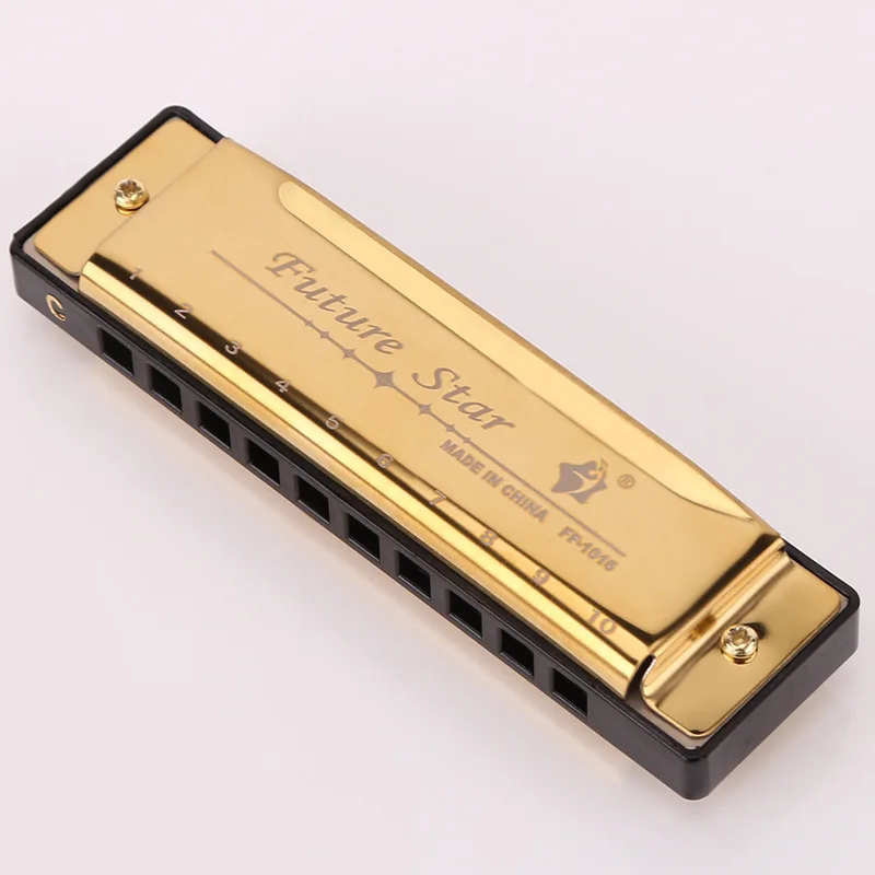 10 отверстий C тон Гармоника 4 цвета - Цвет: Gold