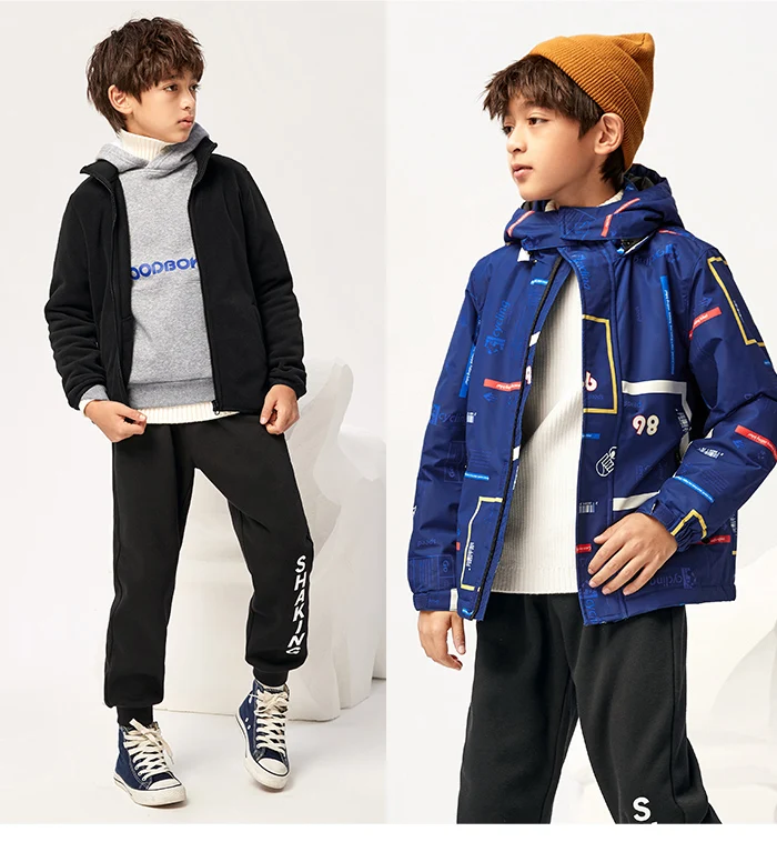 Детское хлопковое пальто, новинка года, осенне-зимнее большое Детское пальто, куртка, два комплекта