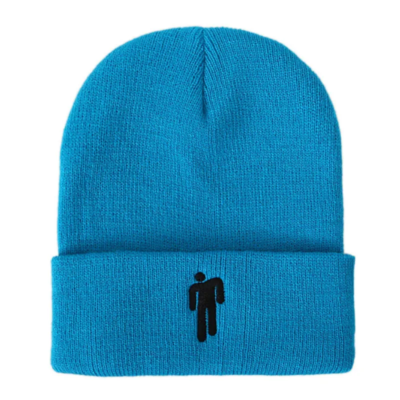 Dark blue Мужская кепка в стиле унисекс с вышивкой Skullies, зимняя, 19 цветов, теплая, эластичная, повседневная, мягкая, регулируемая, 1 шт., Удобная вязаная шапка - Цвет: Dark blue