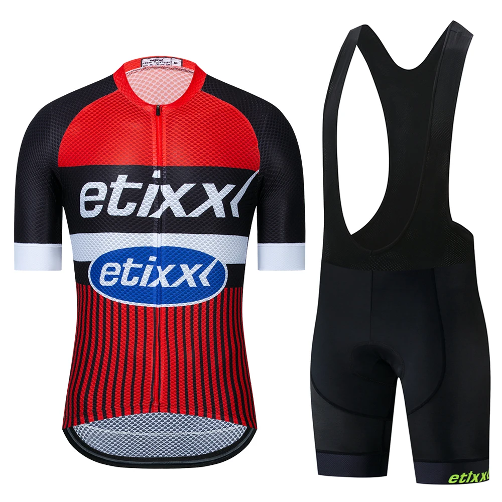 ETIXXL короткий рукав Велоспорт Джерси нагрудник короткий 9D НАБОРЫ MTB велосипед одежда Ropa Ciclismo велосипедная Одежда Майо кулот одежда - Цвет: Cycling Set  02
