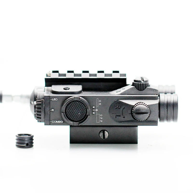 Picatinny Rail Mountable LED Weapon Light with IR Infrared Gun Laser Pointer Sight For Outdoor Army Hunting Flashlight