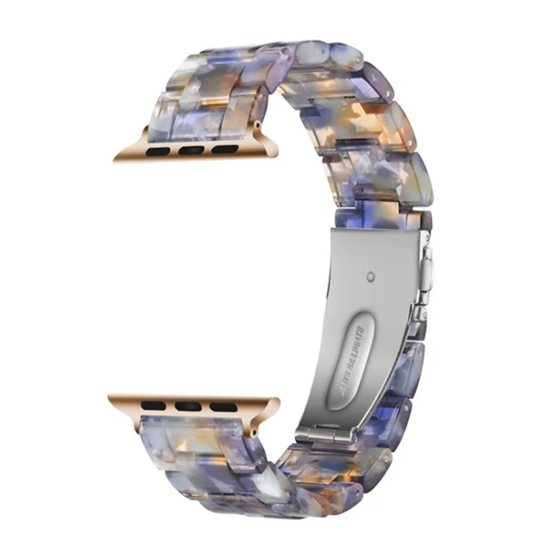 Полимерный ремешок для часов Apple Watch 38 мм 40 мм 42 мм 44 мм стальная Складная Пряжка Замена браслета ремешок для iwatch 1 2 3 4