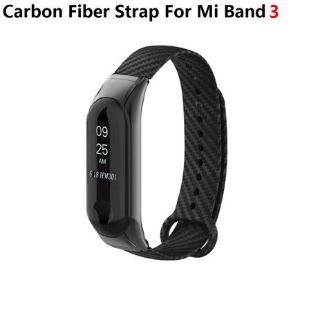 For Miband 3 Цветной силиконовый ремешок mi Band 4 3 для mi Band 4 3 браслет из углеродного волокна для Xiaomi mi band 4 удлиненный спортивный ремешок mi Band 2 - Цвет: For Miband 3