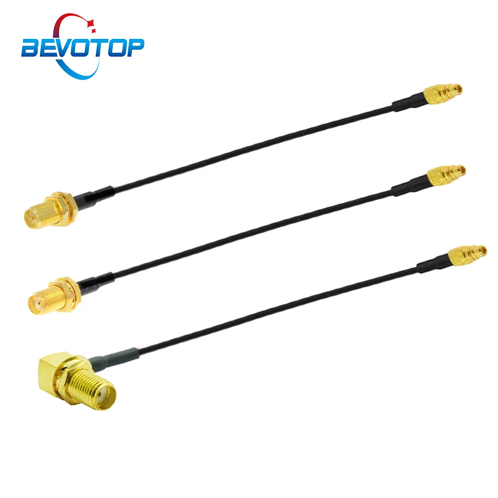 Adaptador de antena MMCX macho a SMA/RP-SMA hembra FPV, 2 uds., Cable de puente de extensión coaxial RF1.37 para Dron PandaRC RC