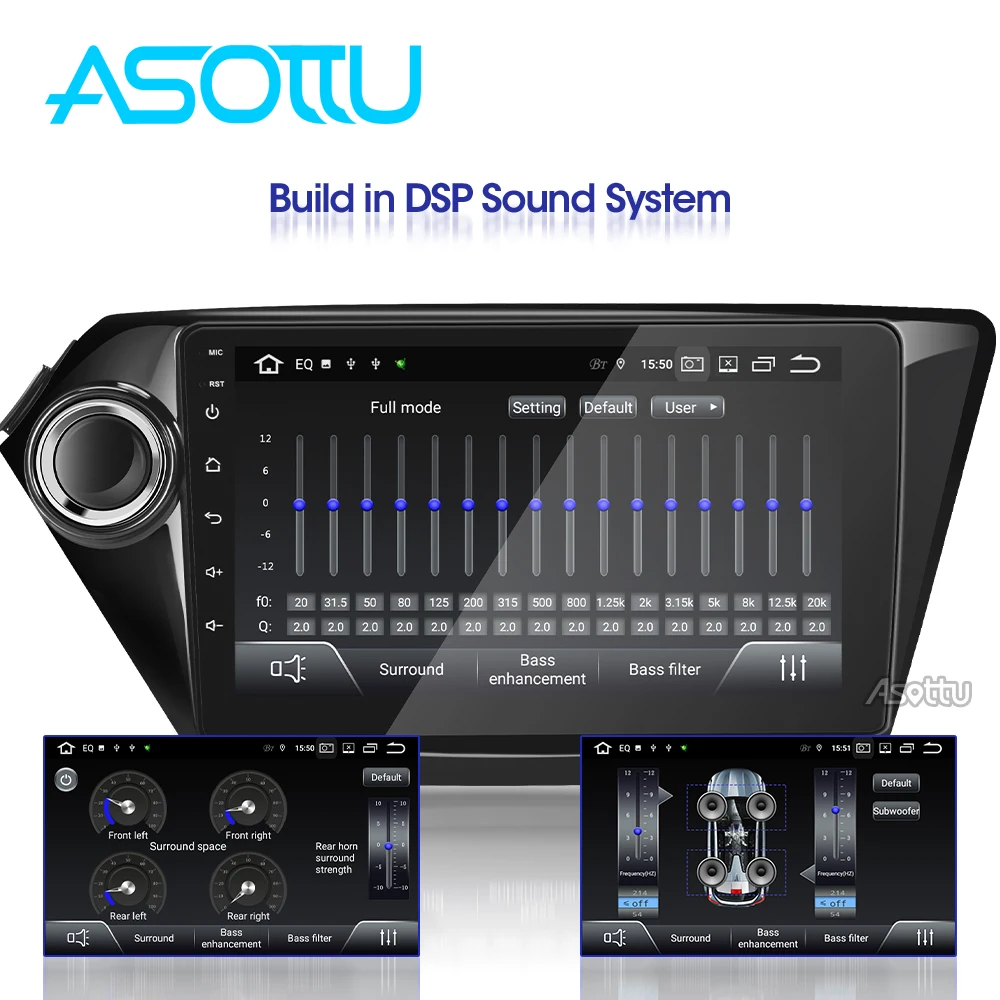 Asottu KI301 с dsp android 9 0 автомобильный dvd для Kia k2 RIO 2010 2011 2012 2013 2014 2015 Автомобильный rdio gps