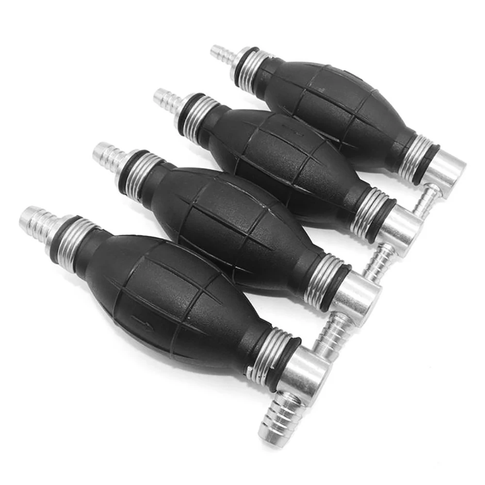 Резиновая груша для перекачки топлива с угловым штуцером (6мм/8мм/10мм/12мм) ручная