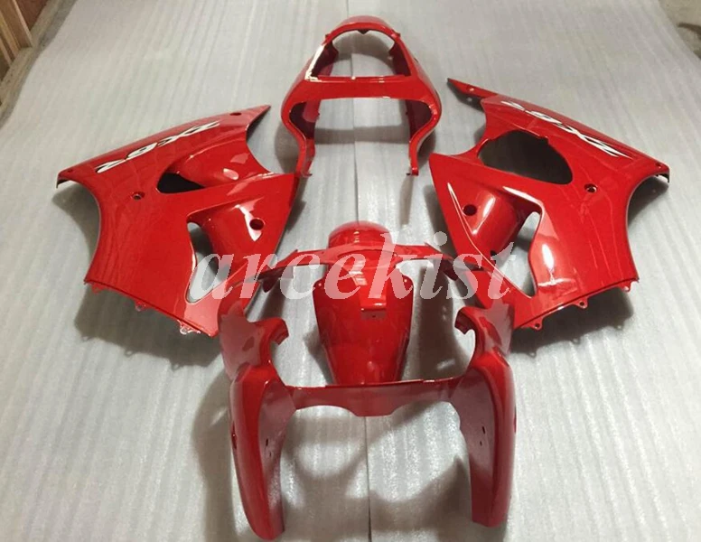 red Новинка из АБС-пластика для мотоцикла обтекатели комплект подходит для kawasaki Ninja ZZR600 05 06 07 08 ZX-6R 636 6R 00 01 02 2000 2001 2002 тела зеленый EIS - Цвет: red
