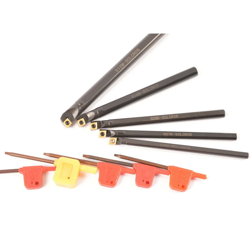 

S06-10K Small Bore Inner Hole Turning 5 Pcs Tool Holder Carbide Boring Bar Metal