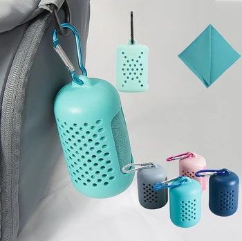 

Travel Accessories quick-drying Towel Silicone Storage Microfiber Ice Towel Travel Portable Gym Cold Towel