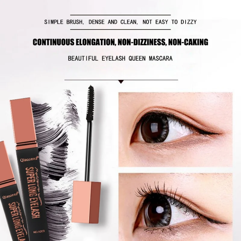 4d Waterproof Mascara Long Lasting Smudge-proof Slender Curling Natural Mascara Cosmetic MKXJ