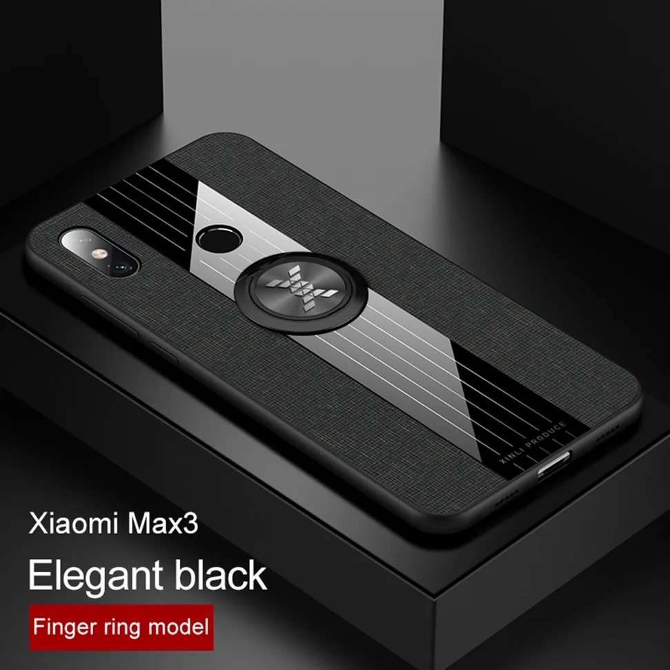 Finger Ring Car Stand Holder Case for Xiaomi Mi Max 3 2 Silicone Magnetic 360 Xiomi Max3 Max2 Cover for Xiaomi Mi Max 2 3 Case (1)