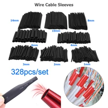 

127/328 pcs Set Heat Shrink Tube Assorted Insulation Shrinkable Tube Wire Cable Sleeve Kit caN Weatherproof Heat Tube Dropship