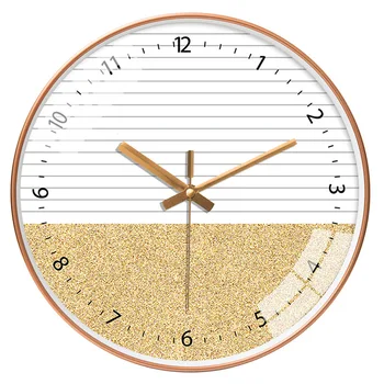 

Creative Large Wall Clock Modern Gold Living Room Silent Bedroom Wall Watches Home Decor Kitchen Clock Duvar Saatleri Gift FZ933