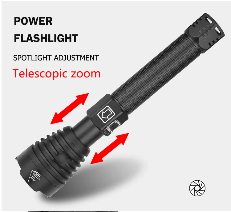 Яркий XHP90 XHP70.2 перезаряжаемый светодиодный фонарик супер мощный фонарь Водонепроницаемый зум охотничий свет использовать 18650 или 26650 Battey