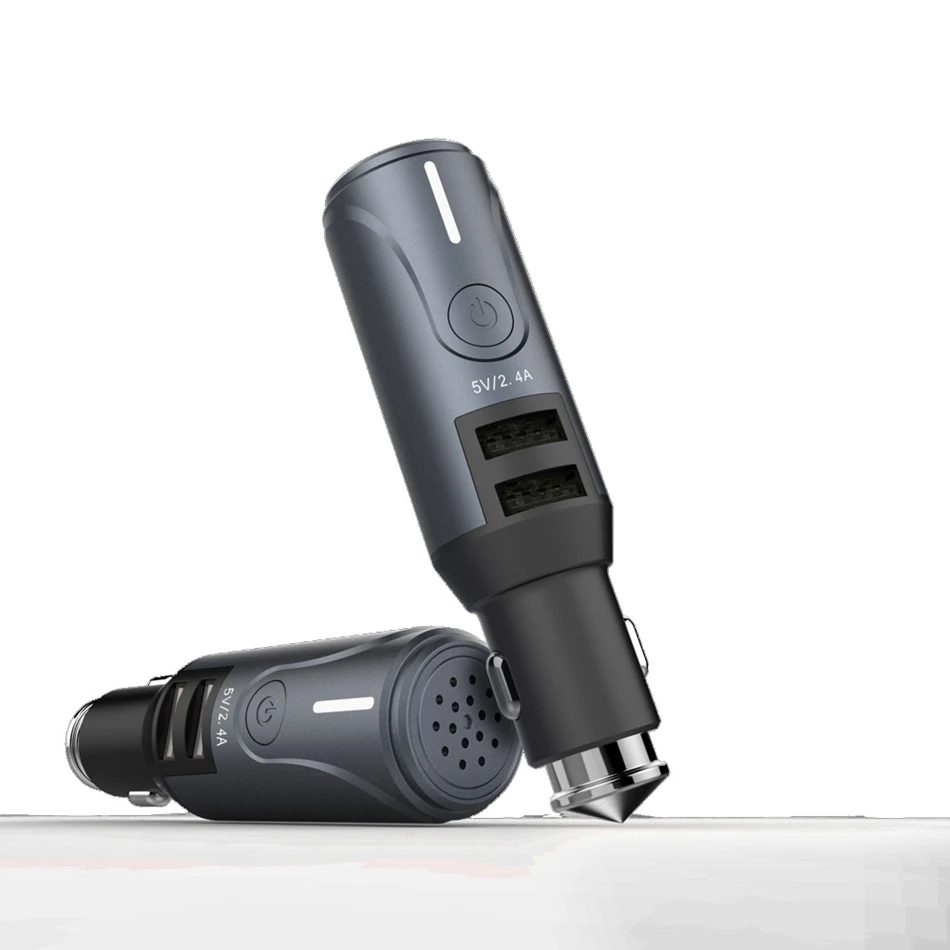 Мини Автомобильное зарядное устройство с двумя портами USB для iPhone 6, 7, быстрая зарядка, питьевой спирт, тестер, молоток безопасности, автомобильное зарядное устройство для samsung s10, s9