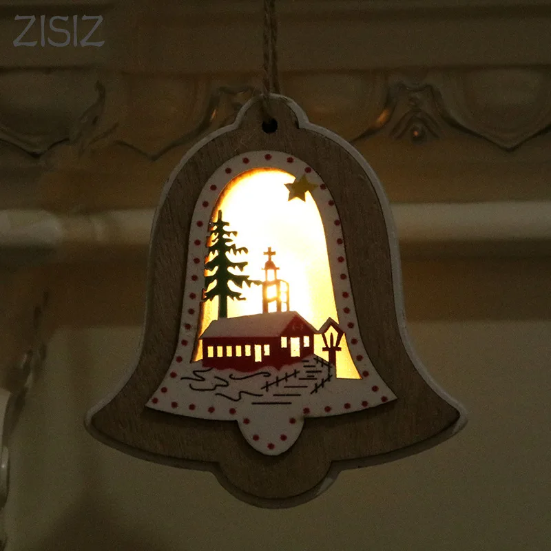 ZISIZ светодиодный светильник на год, Рождество, бар, отель, кафе, вечерние украшения на елку, семейный сбор, праздничная атмосфера, подвесное украшение
